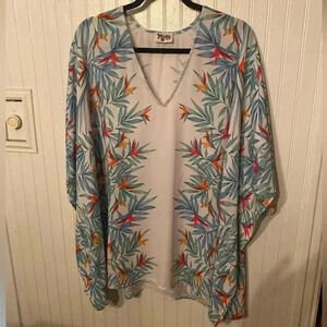 Show me Your Mumu Peta tunic “palm party” print